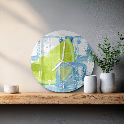 Glas wanduhr Limetteneis
