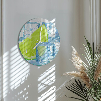 Glas wanduhr Limetteneis