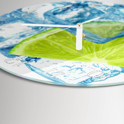 Glas wanduhr Limetteneis