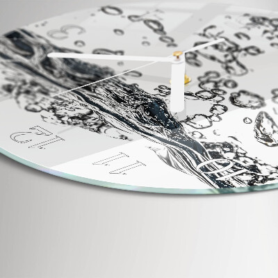 Glas wanduhr Wasser