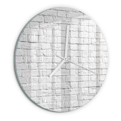 Glas wanduhr Ziegel