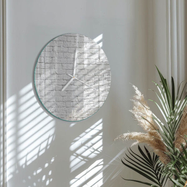 Glas wanduhr Ziegel