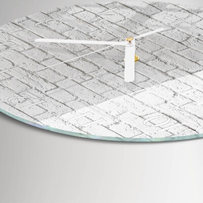 Glas wanduhr Ziegel