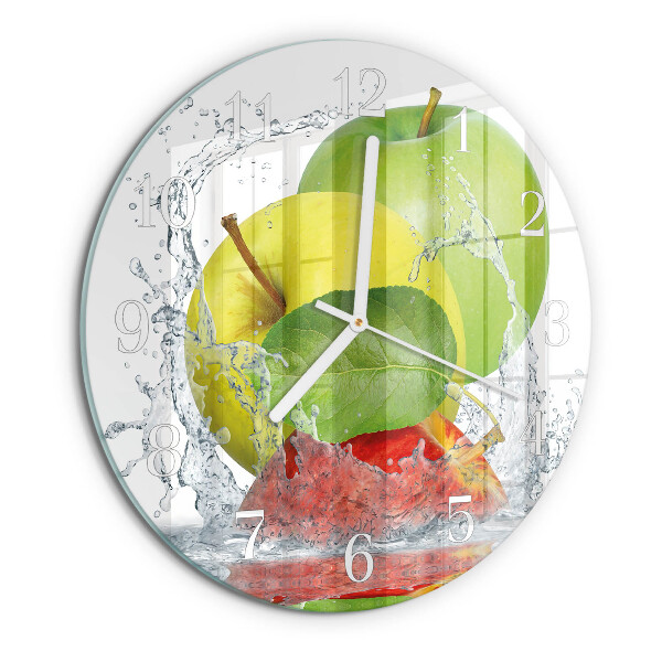 Glas wanduhr Apfel