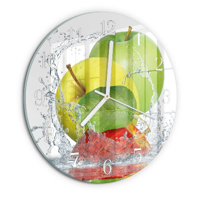 Glas wanduhr Apfel