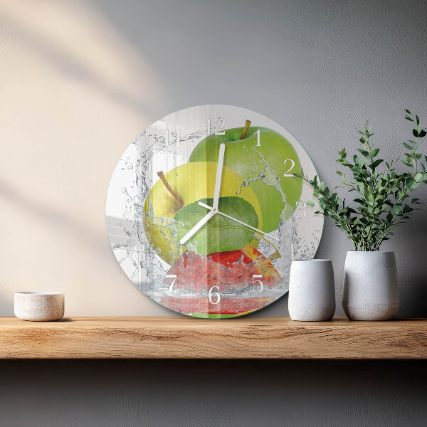 Glas wanduhr Apfel