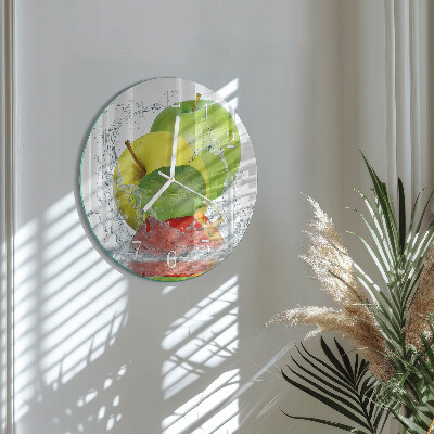 Glas wanduhr Apfel