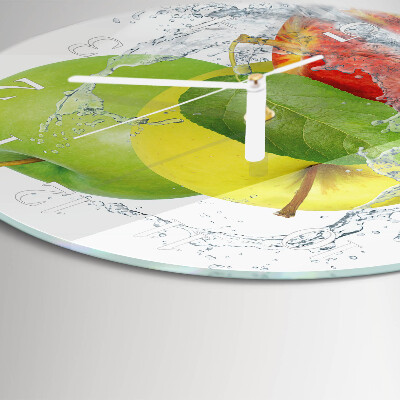 Glas wanduhr Apfel