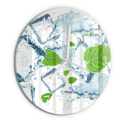 Glas wanduhr Eisminze