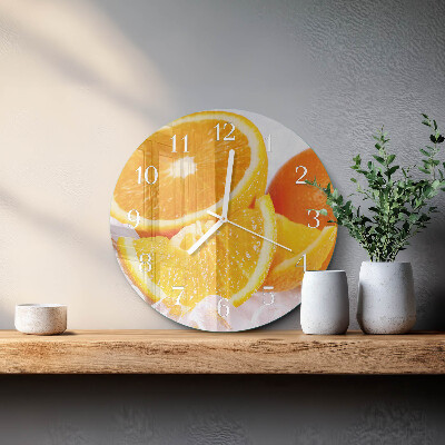 Glas wanduhr Orangen