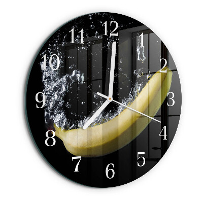 Glas wanduhr Banane
