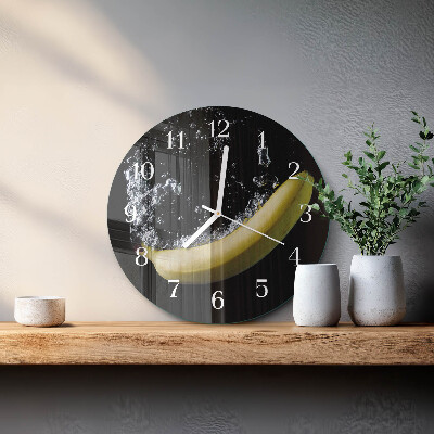 Glas wanduhr Banane