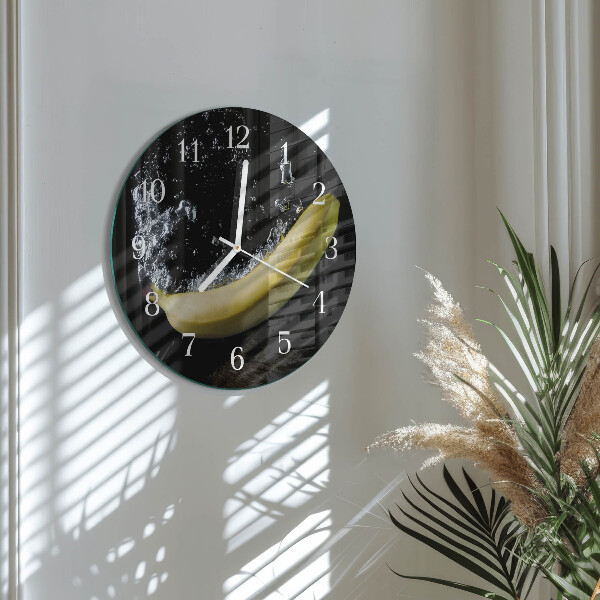 Glas wanduhr Banane