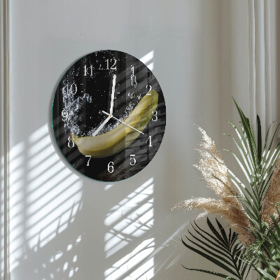 Glas wanduhr Banane