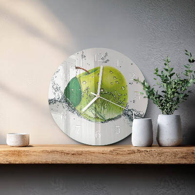 Glas wanduhr Apfel