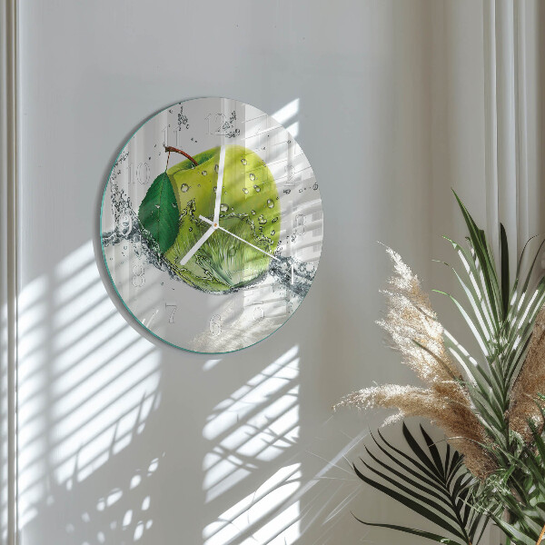 Glas wanduhr Apfel