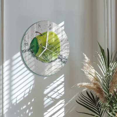 Glas wanduhr Apfel
