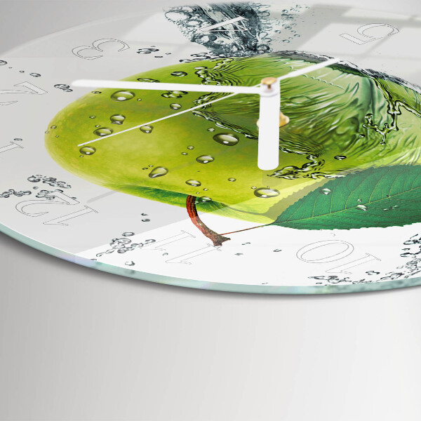 Glas wanduhr Apfel