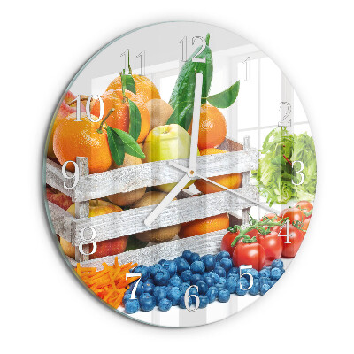 Glas wanduhr Gemüse
