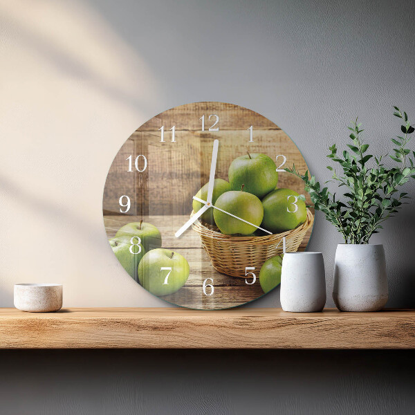 Glas wanduhr Apfel