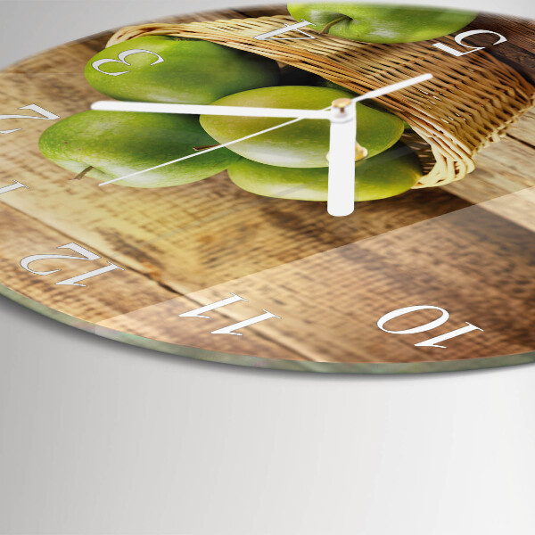 Glas wanduhr Apfel