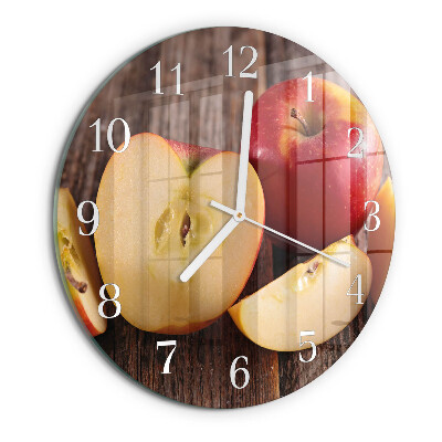 Glas wanduhr Apfel