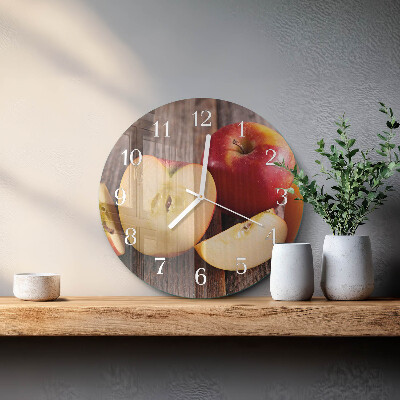 Glas wanduhr Apfel
