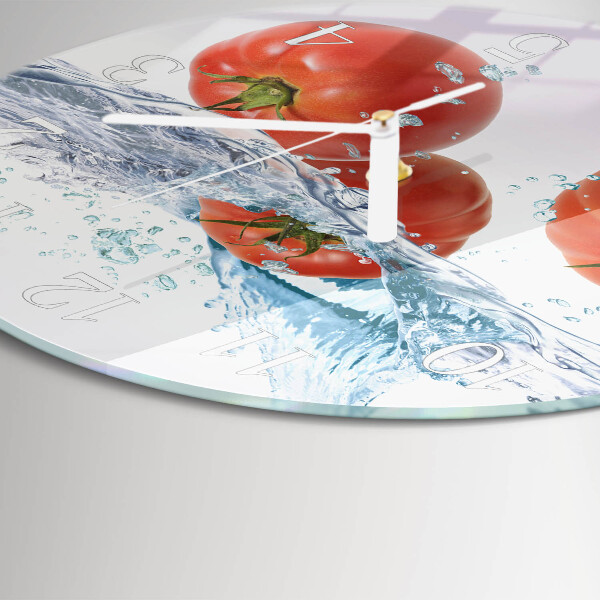Glas wanduhr Tomaten