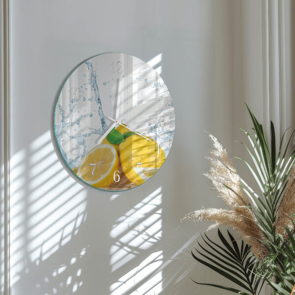 Glas wanduhr Zitronensäure