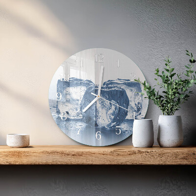 Glas wanduhr Eis