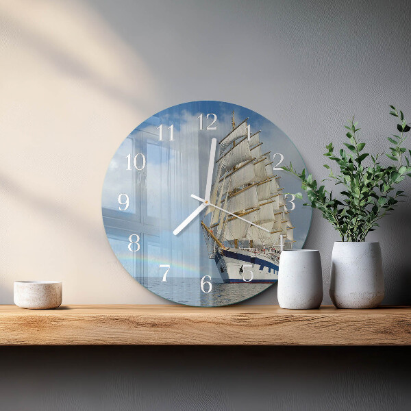 Glas wanduhr Schiff