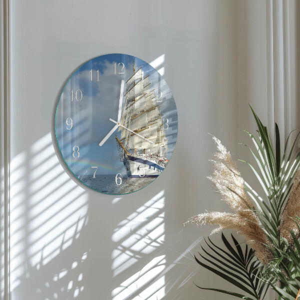 Glas wanduhr Schiff