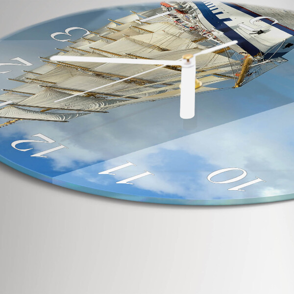Glas wanduhr Schiff
