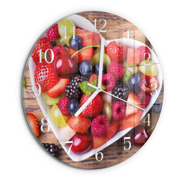 Glas wanduhr Obst