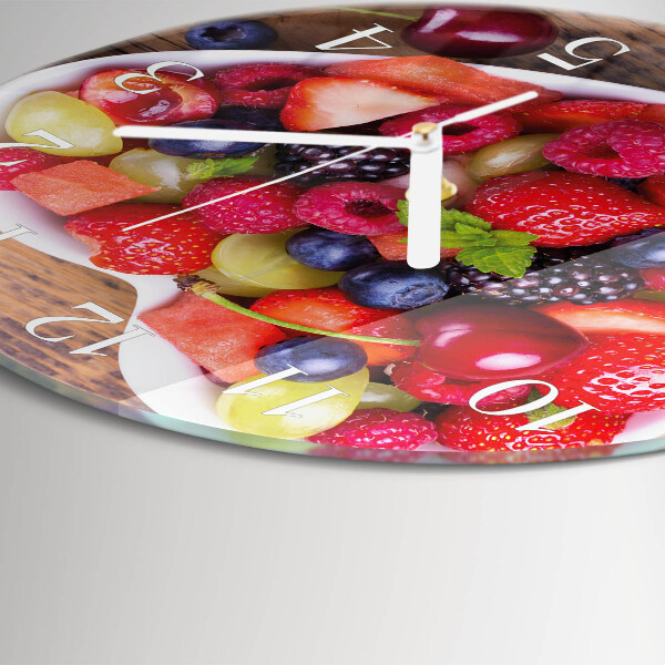 Glas wanduhr Obst