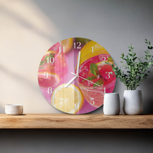 Glas wanduhr Zitronensäure