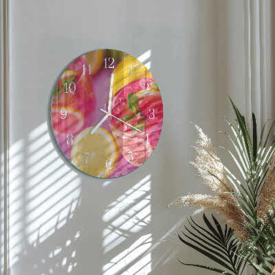 Glas wanduhr Zitronensäure