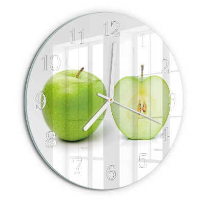 Glas wanduhr Apfel