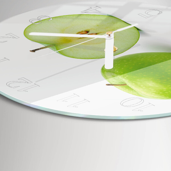 Glas wanduhr Apfel