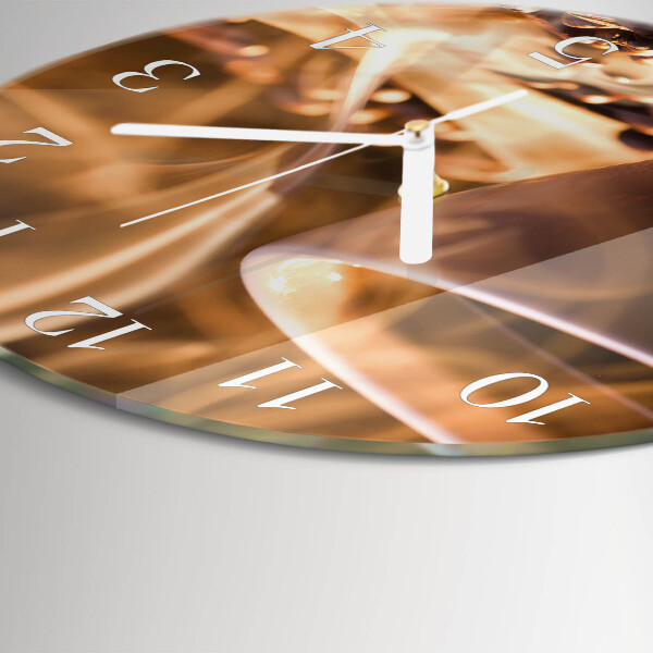 Glas wanduhr Kaffee
