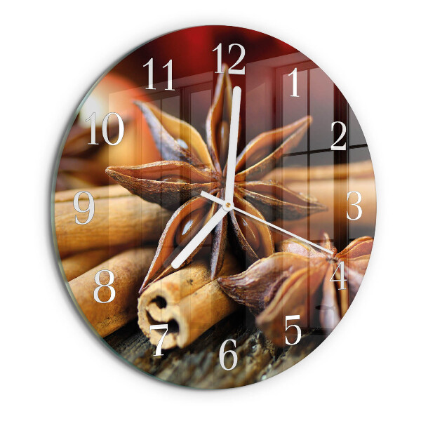 Glas wanduhr Anis-Zimt
