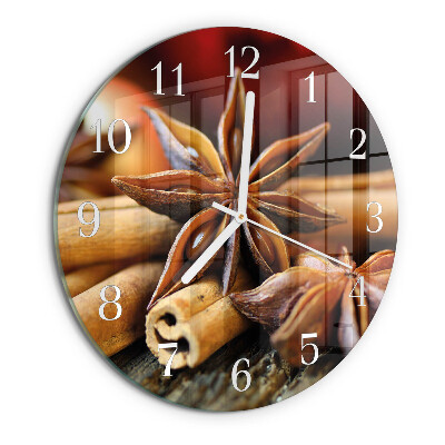 Glas wanduhr Anis-Zimt