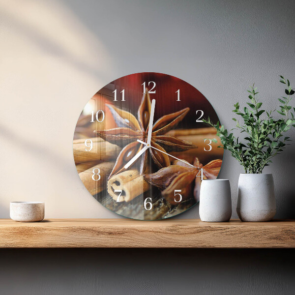Glas wanduhr Anis-Zimt
