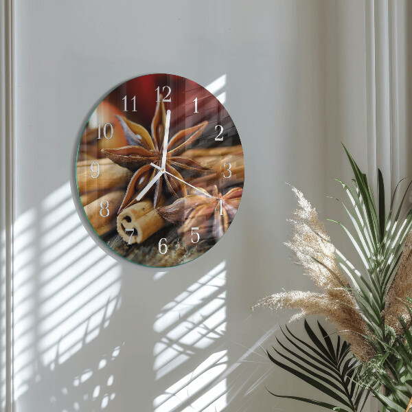 Glas wanduhr Anis-Zimt