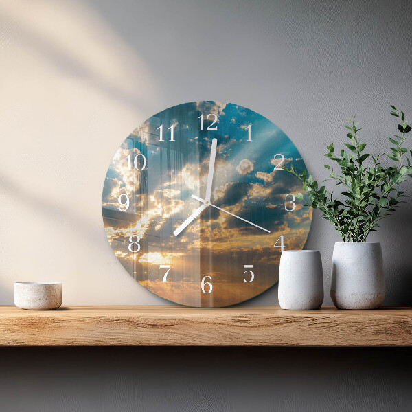 Glas wanduhr Himmel