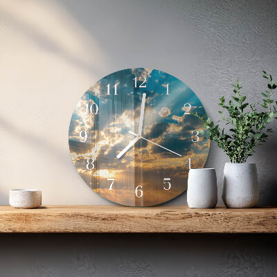 Glas wanduhr Himmel