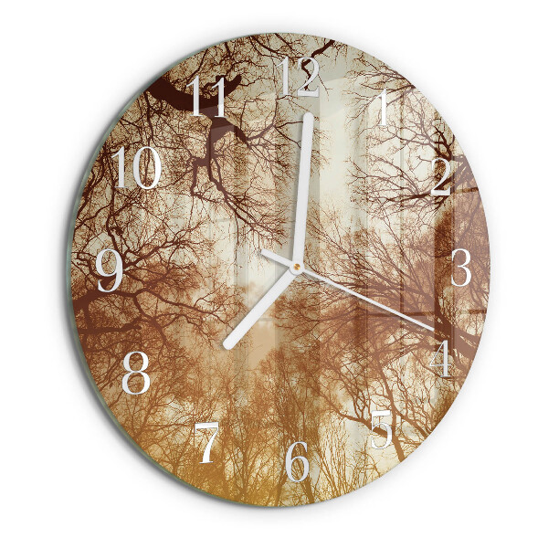 Glas wanduhr Baumkronen