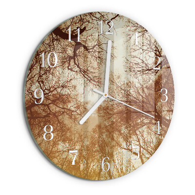 Glas wanduhr Baumkronen