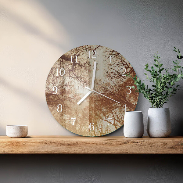 Glas wanduhr Baumkronen