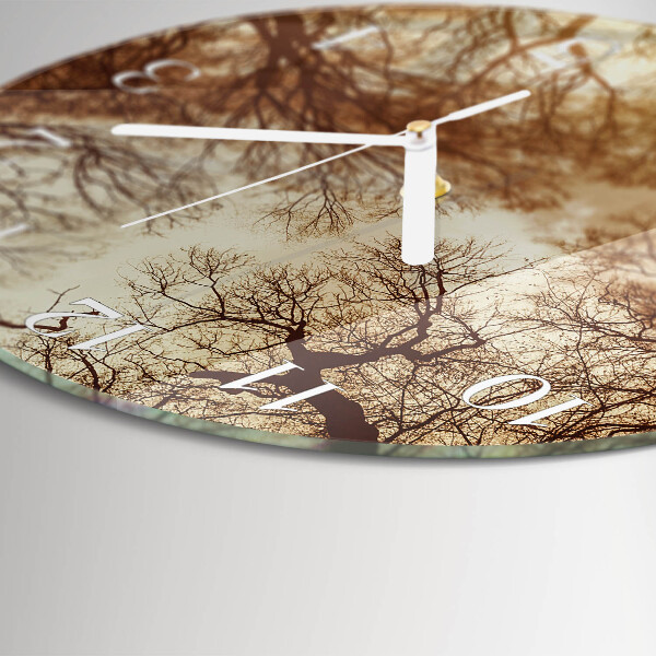 Glas wanduhr Baumkronen
